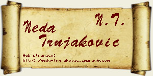 Neda Trnjaković vizit kartica